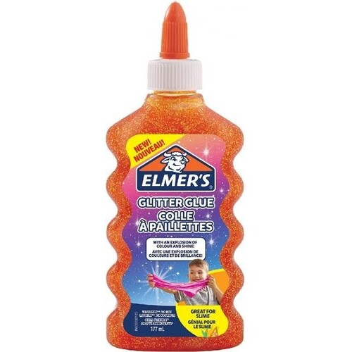 ELMER'S Colla Liquida Glitterata 177 ml. Col. Arancio 2109486
