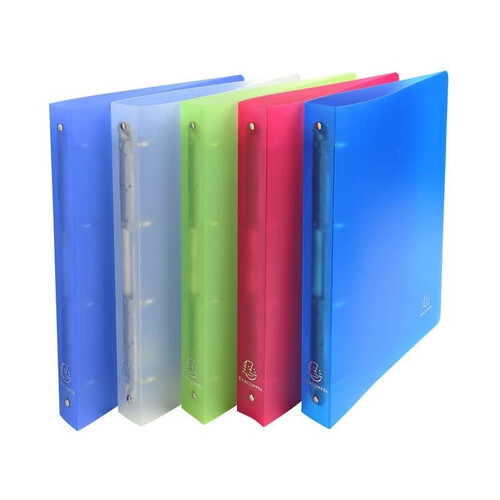 EXACOMPTA Raccoglitore a 4 Anelli in PPL Dorso 30 mm. 22x30 cm. - Col. Traslucidi Assortiti 51369E