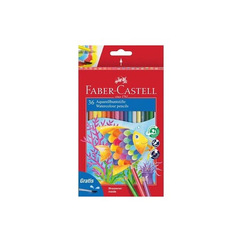FABER-CASTELL Pastelli Acquerellabili con Pennello 36