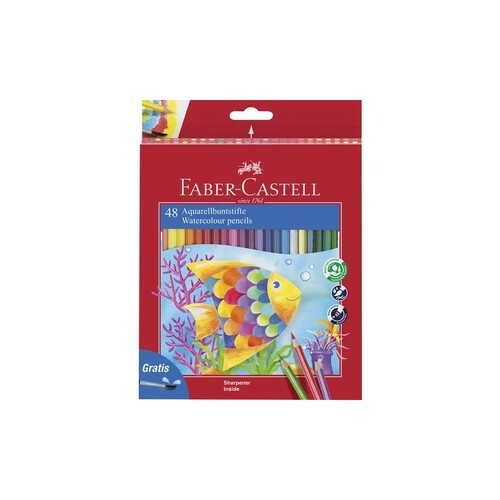 FABER-CASTELL Pastelli Acquerellabili con Pennello 48