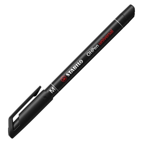 STABILO Penna Marcatore Indelebile OHPen Universal Media 1,0 mm Col. Nero