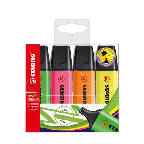STABILO Evidenziatori Boss Original Fluo 70/4 Col. Assortiti