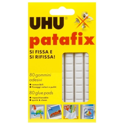 UHU Gommini Adesivi Patafix Col. Bianco D1620 - Conf. 12 pezzi