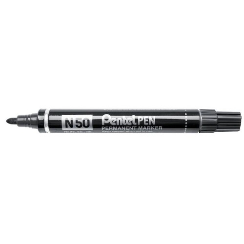 PENTEL PEN Marcatore Indelebile N50 Punta Tonda Col. Nero