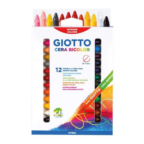 GIOTTO Cera Bicolor Colori a Cera 12+12 Colori
