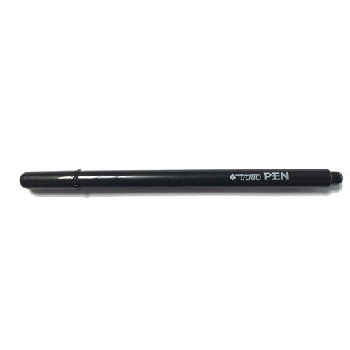 TRATTO Pen Metal Penna a Punta In Fibra Sintetica 0,5 mm. Col. Nero 830703