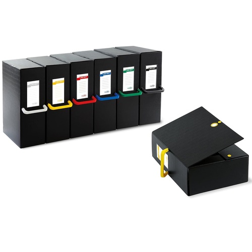 SEI ROTA Scatola Portaprogetti Archivio con Maniglia Big Dorso 16 cm. 25x35 cm. Col. Nero