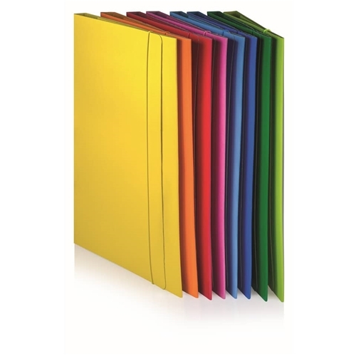BREFIOCART Cartella 3 Lembi con Elastico Col. Giallo 208805.GI - Conf. 10 pezzi