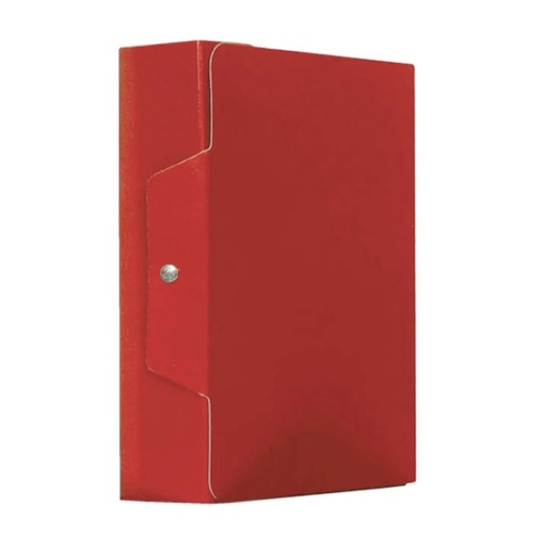 BREFIOCART Cartella Portaprogetti con Bottone Dorso 10 cm Col. Rosso Lucido 020epp10.RO